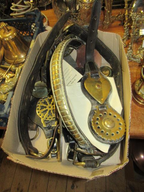 BOX OF HORSE BRASSES Image