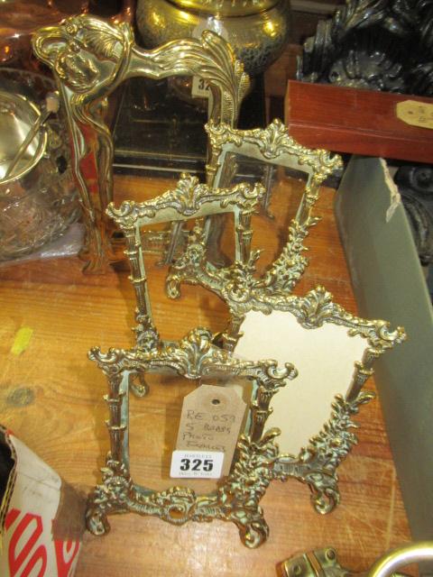 FIVE BRASS PHOTO FRAMES Image