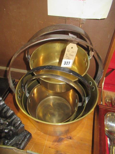 FOUR BRASS JAM PANS Image