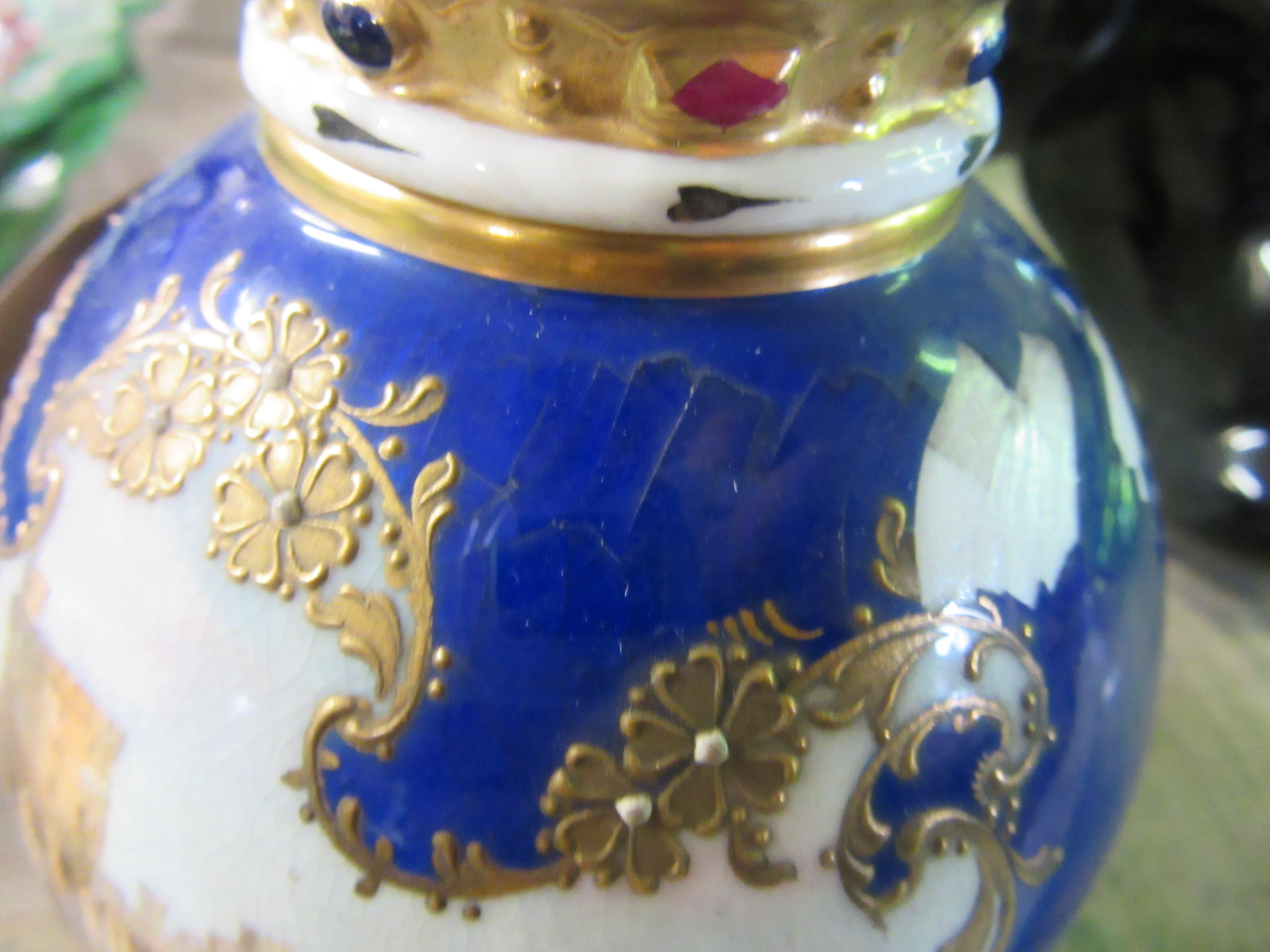 ROYAL WORCESTER POT POURRI PAINTED BY BARKER OF WINDSOR CASTLE GEORGE V CORONATION Image
