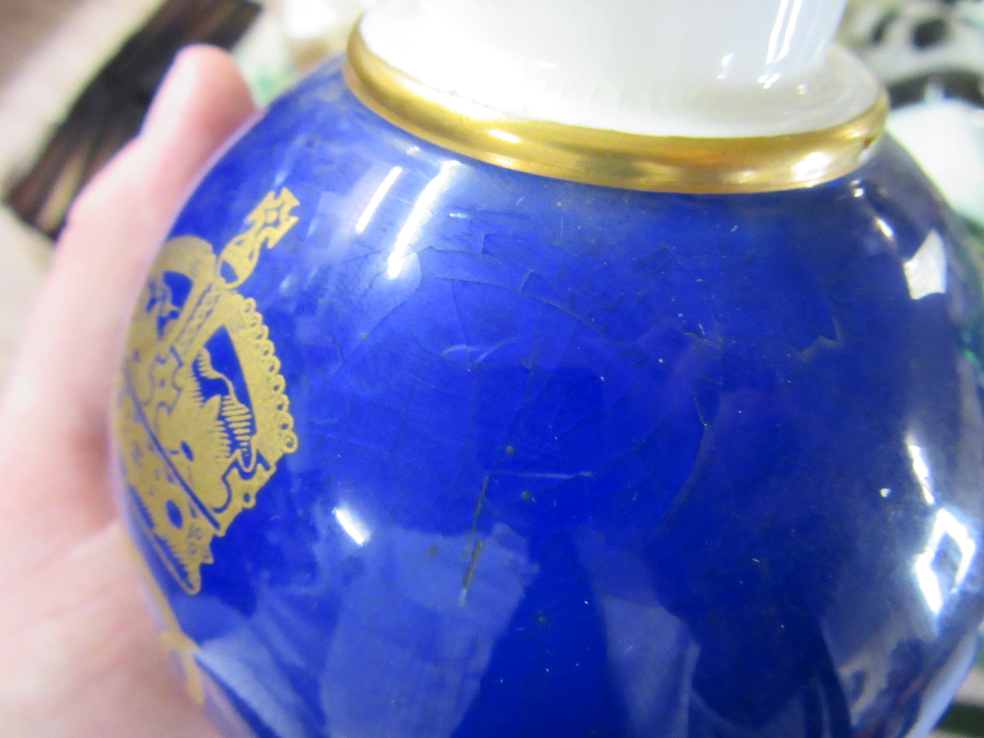 ROYAL WORCESTER POT POURRI PAINTED BY BARKER OF WINDSOR CASTLE GEORGE V CORONATION Image