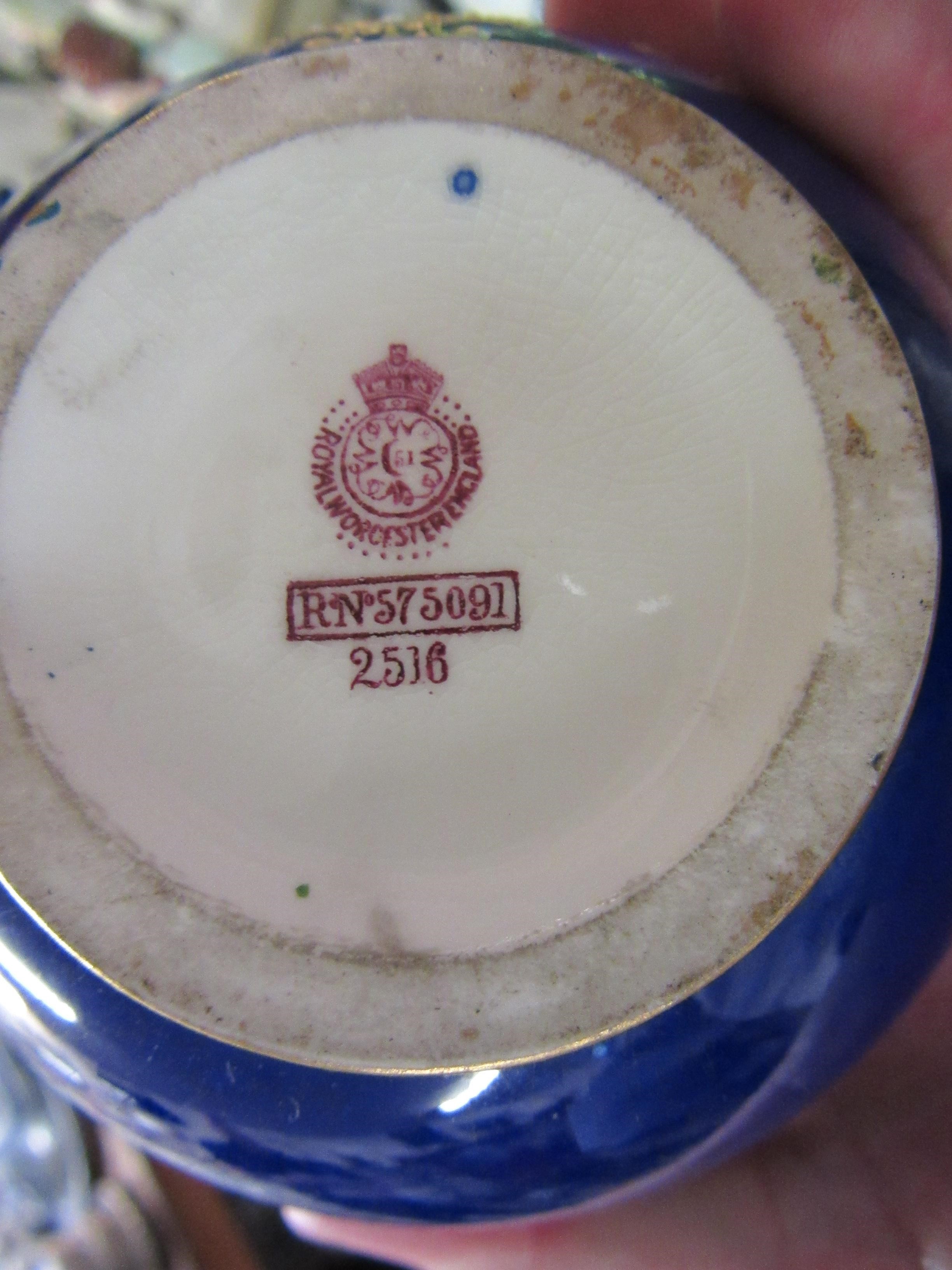 ROYAL WORCESTER POT POURRI PAINTED BY BARKER OF WINDSOR CASTLE GEORGE V CORONATION Image