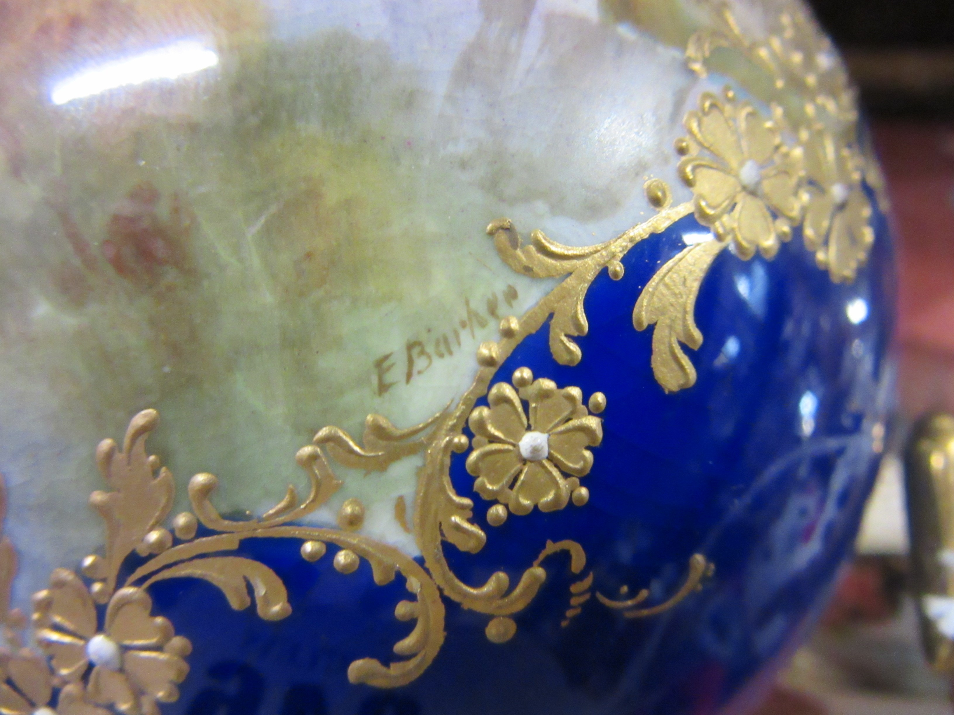 ROYAL WORCESTER POT POURRI PAINTED BY BARKER OF WINDSOR CASTLE GEORGE V CORONATION Image