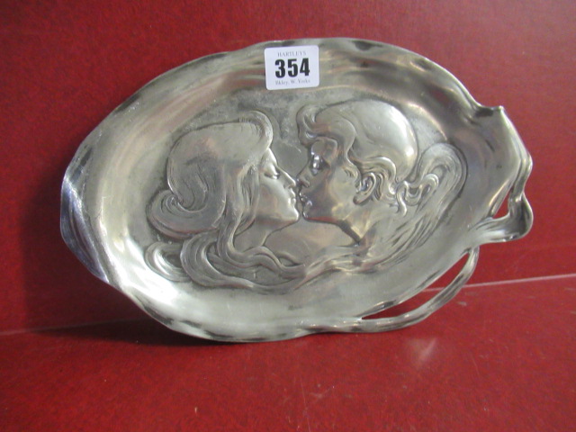 WMF ART NOUVEAU PEWTER DISH Image