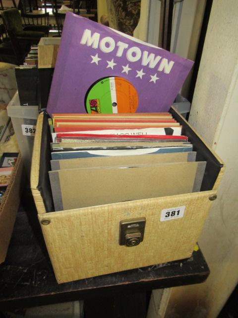 CASE OF 45 RPM RECORDS INCLUDING FLEETWOOD MAC AND MOTOWN Image