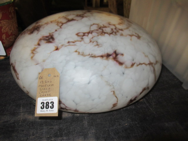 1930S MARBLED GLASS LIGHTSHADE Image