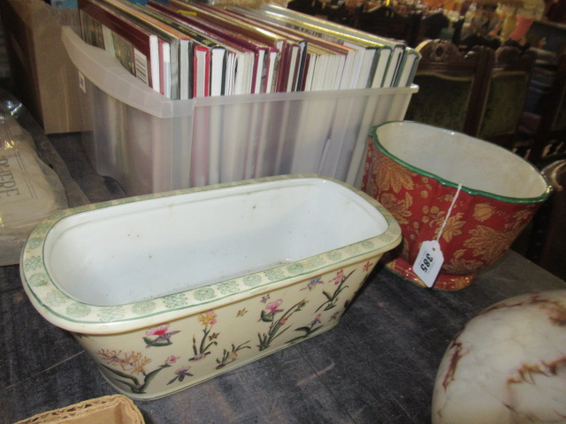 TWO CERAMIC JARDINIERES Image