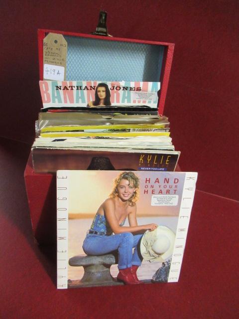 CASE OF 45 RPM RECORDS INCLUDING KYLIE MINOGUE Image