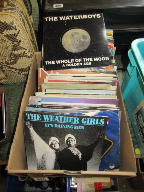 BOX OF 45 RPM RECORDS Image