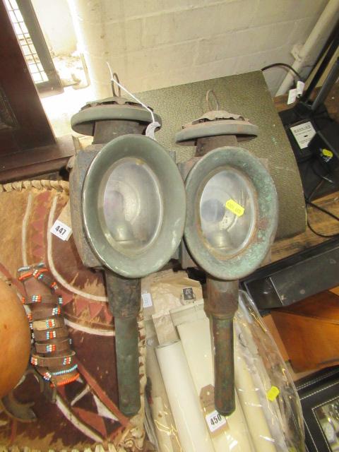 PAIR OF ANTIQUE CARRIAGE LAMPS Image