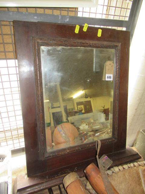 OAK FRAMED MIRROR Image