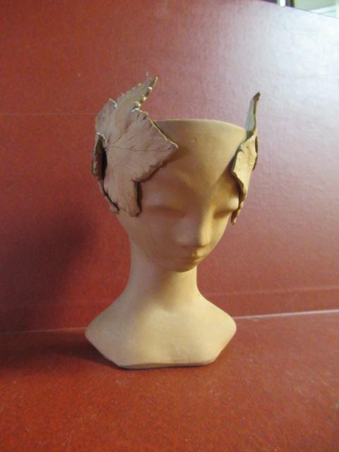 TERRACOTTA FEMALE HEAD PLANTER WITH GLAZED INTERIOR Image