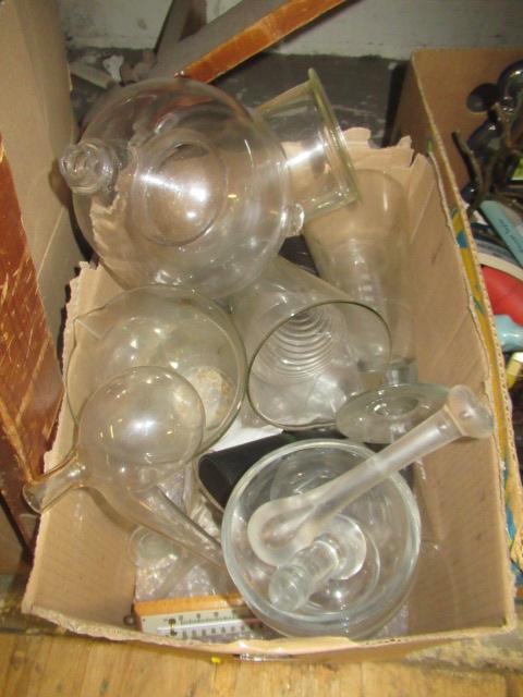 BOX OF CHEMISTRY GLASS Image
