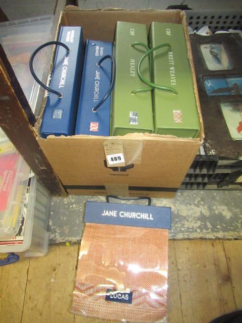 FIVE FOLDERS OF FABRIC SAMPLES Image