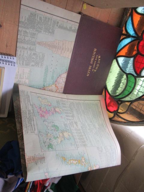 COLOURED FOLDING MAP ON CANVAS BY BACON AND COMPANY Image