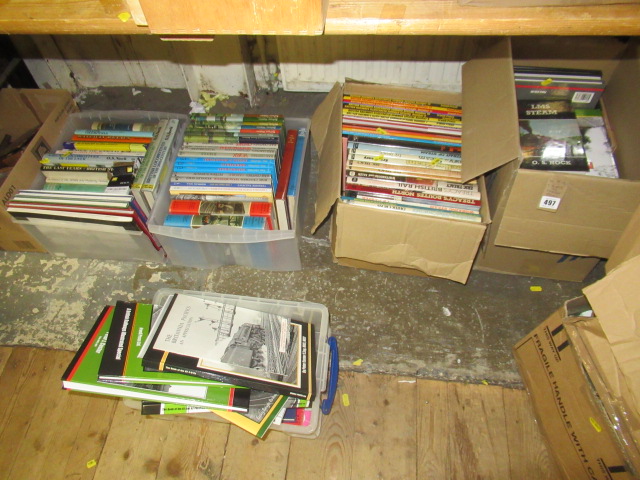 FIVE BOXES OF RAILWAY BOOKS Image