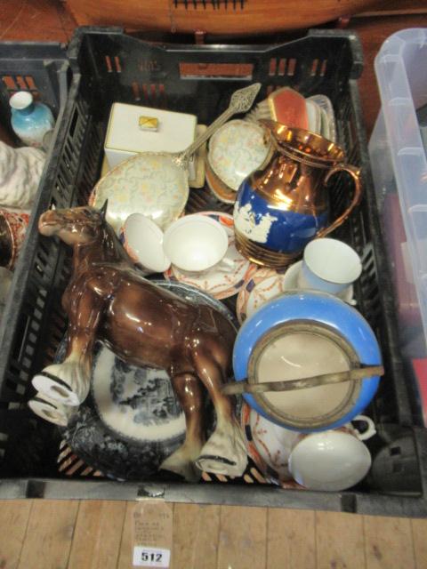 BOX OF CERAMICS WITH DRESSING TABLE ITEMS Image