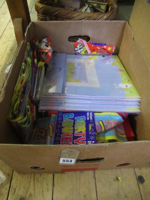 BOX OF PARTY ITEMS Image