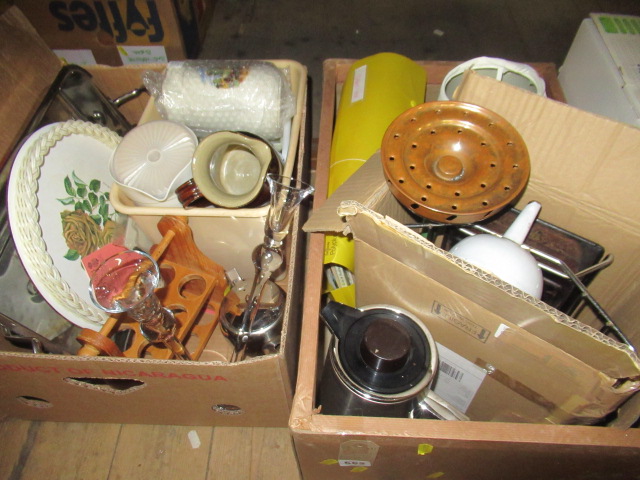 TWO BOXES OF KITCHENWARE ETC Image