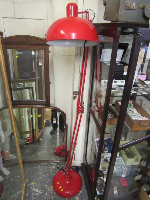 LARGE RED ANGLE POISE FLOOR LAMP Image