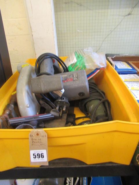 BOX OF POWER TOOLS ETC Image