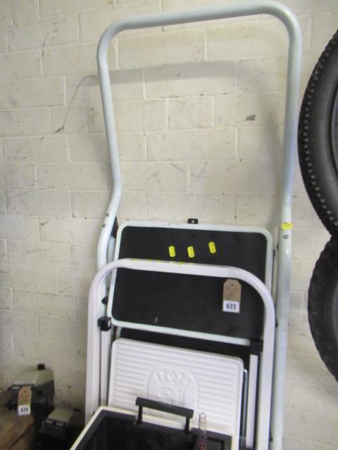 TWO PAIRS OF ALUMINIUM STEPLADDERS Image