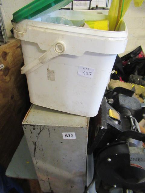 TWO DRAWER FILING CABINET WITH A BOX AND CONTENTS Image