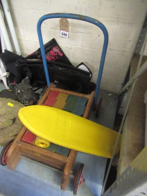 TRIANG BABY WALKER WITH VARIFLEX SKATEBOARD Image