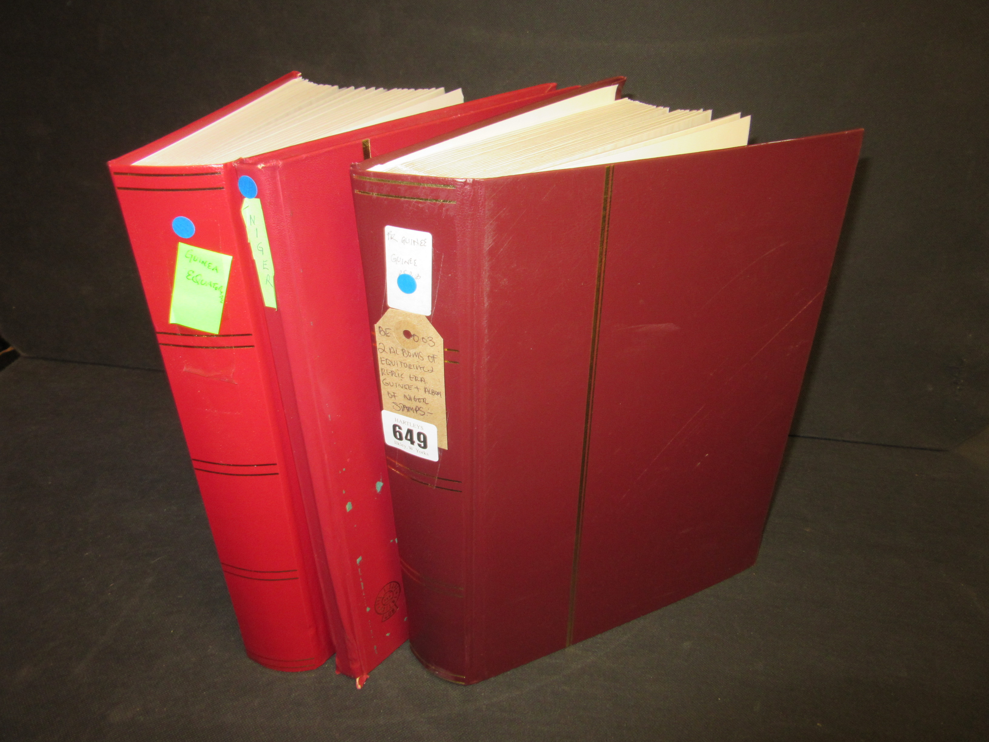 TWO ALBUMS OF EQUITORIAL GUINEA AND REBUPLIC ERA WITH ALBUM OF NIGER STAMPS Image