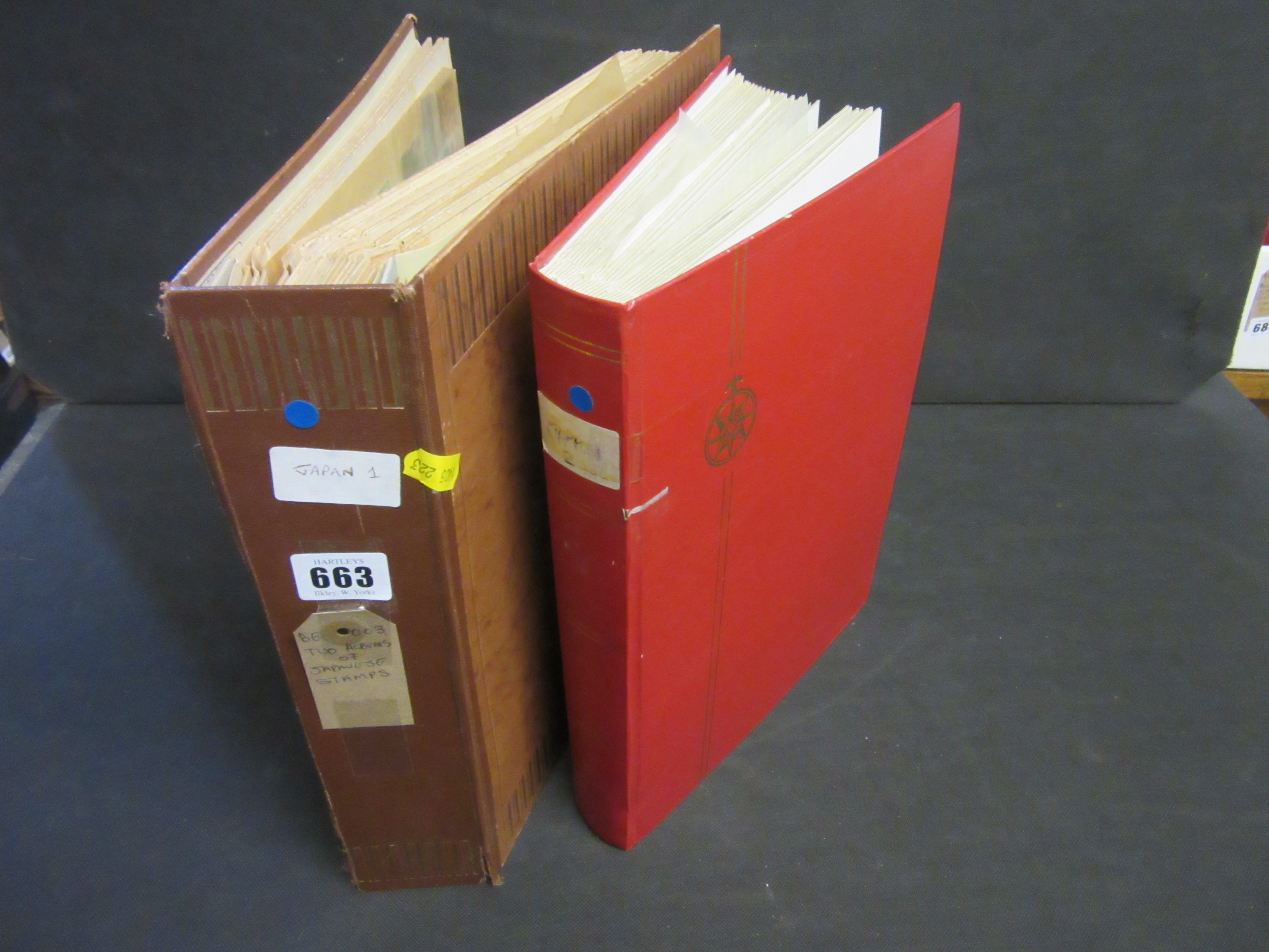 TWO ALBUMS OF JAPANESE STAMPS Image