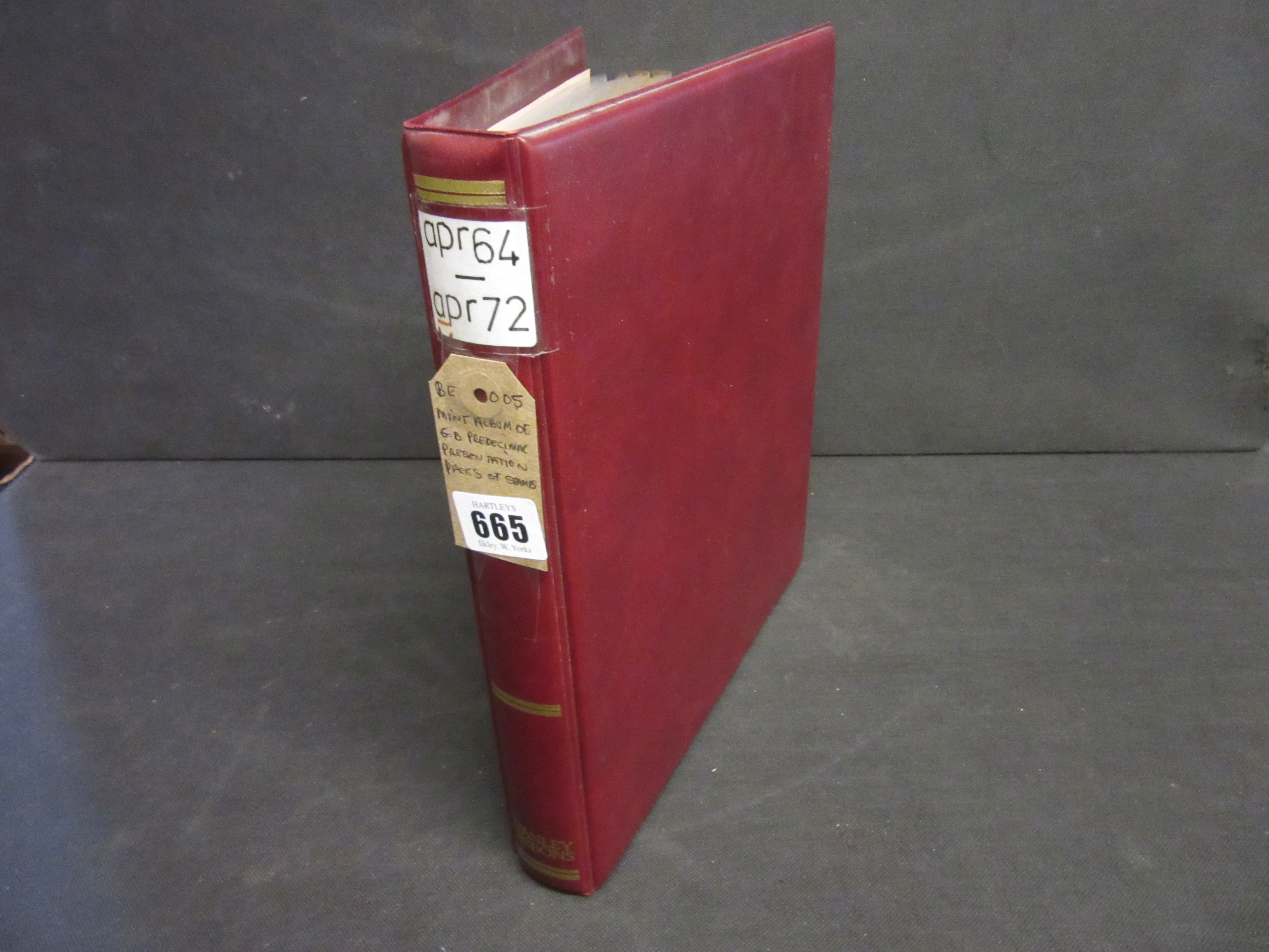 MINT ALBUM OF GB PRE-DECIMAL PRESENTATION PACKS OF STAMPS Image