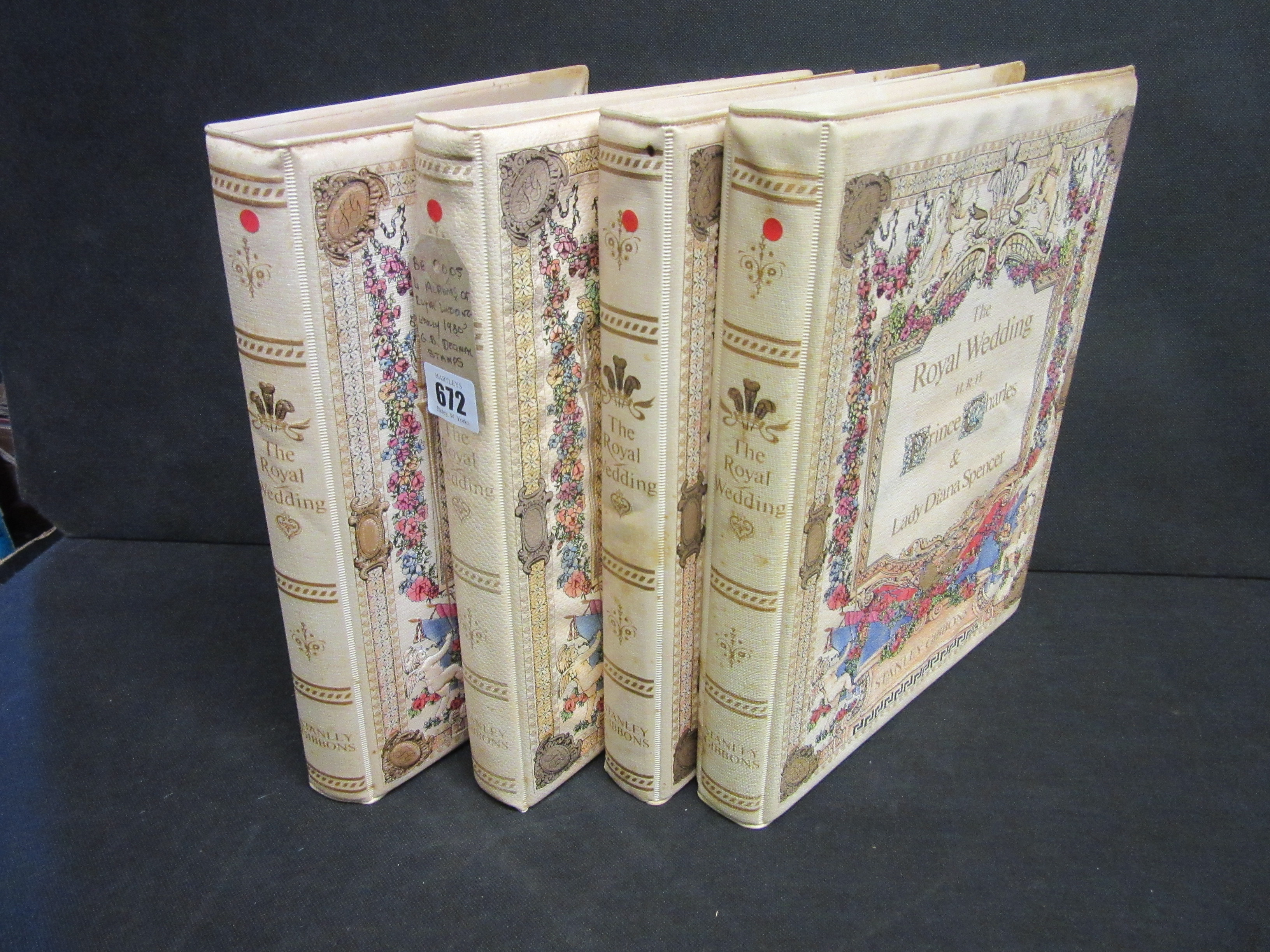 FOUR ALBUMS OF ROYAL WEDDING EARLY 1980S GB DECIMAL STAMPS Image