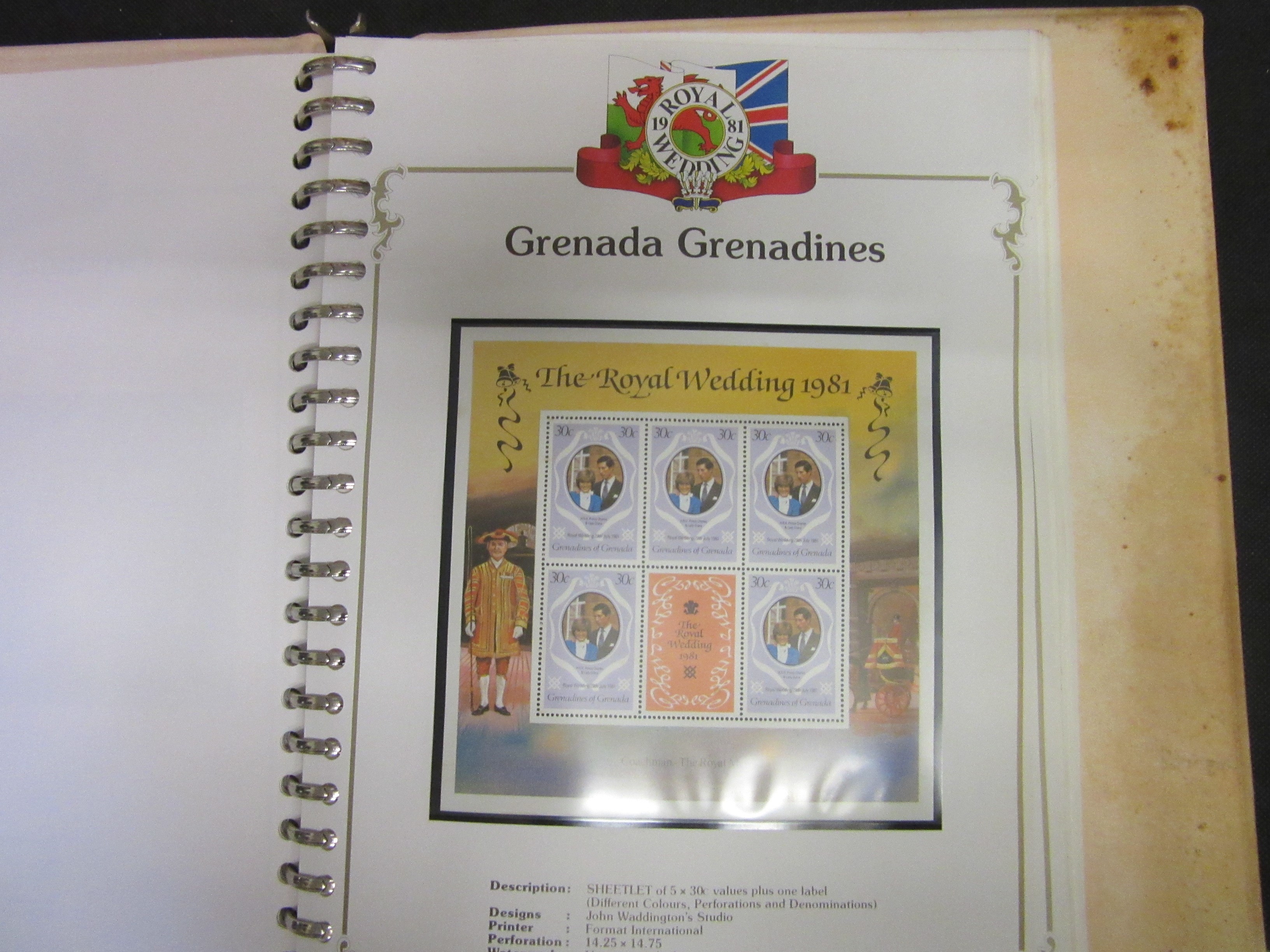 FOUR ALBUMS OF ROYAL WEDDING EARLY 1980S GB DECIMAL STAMPS Image