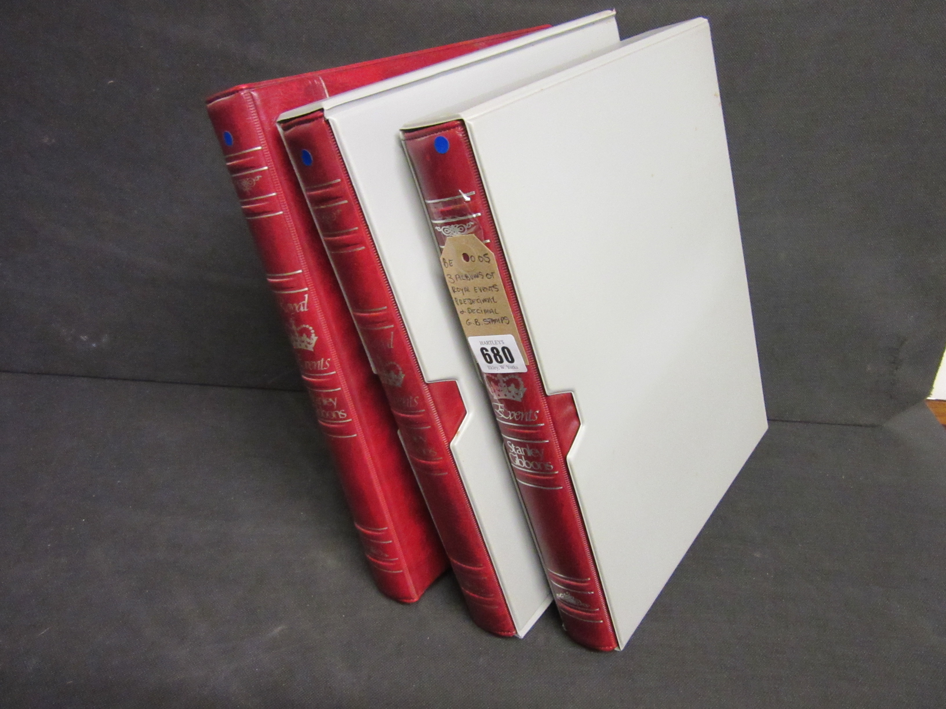 THREE ALBUMS OF ROYAL EVENTS PRE-DECIMAL AND DECIMAL GB STAMPS Image