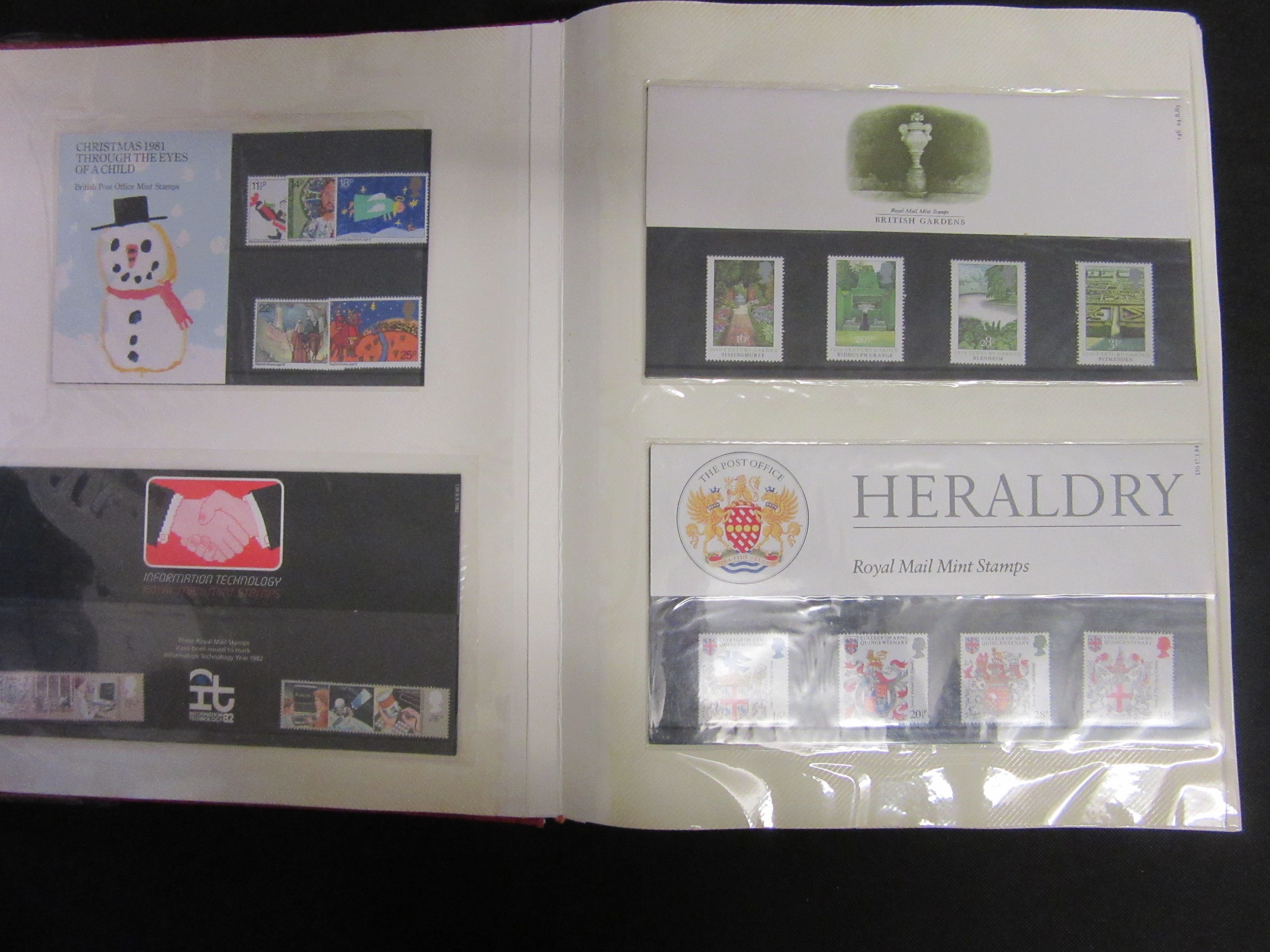 FULL ALBUM OF GB MINT DECIMAL PRESENTATION PACKS OF STAMPS CIRCA 1976-1996 Image