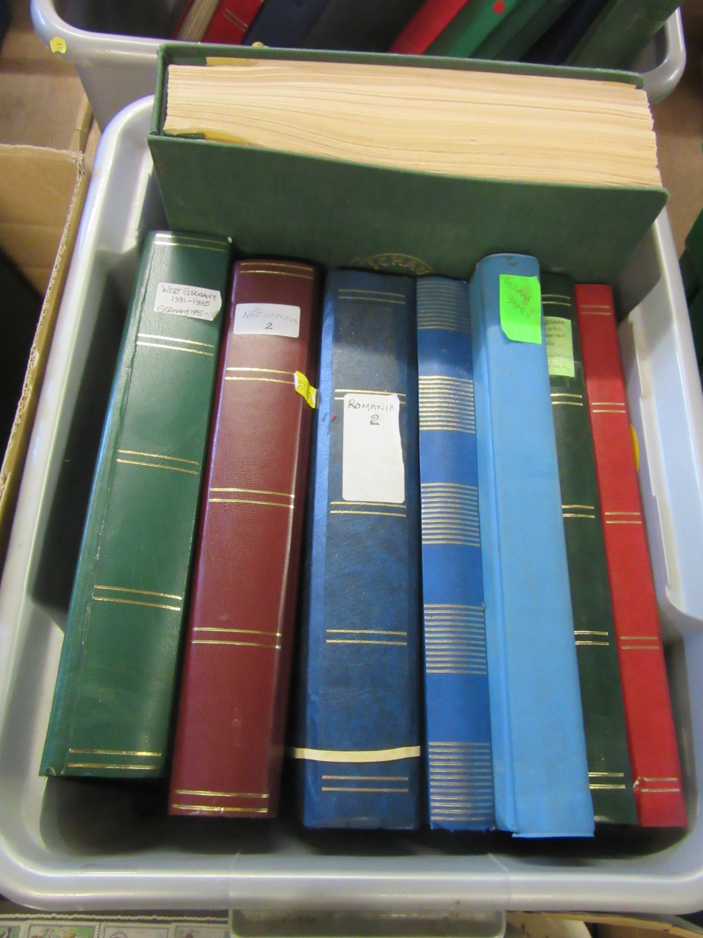 EIGHT ALBUMS OF EUROPEAN STAMPS Image