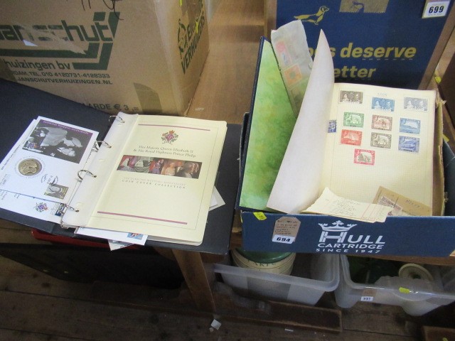 TWO ALBUMS OF STAMPS INCLUDING CAYMAN ISLANDS EXAMPLES Image