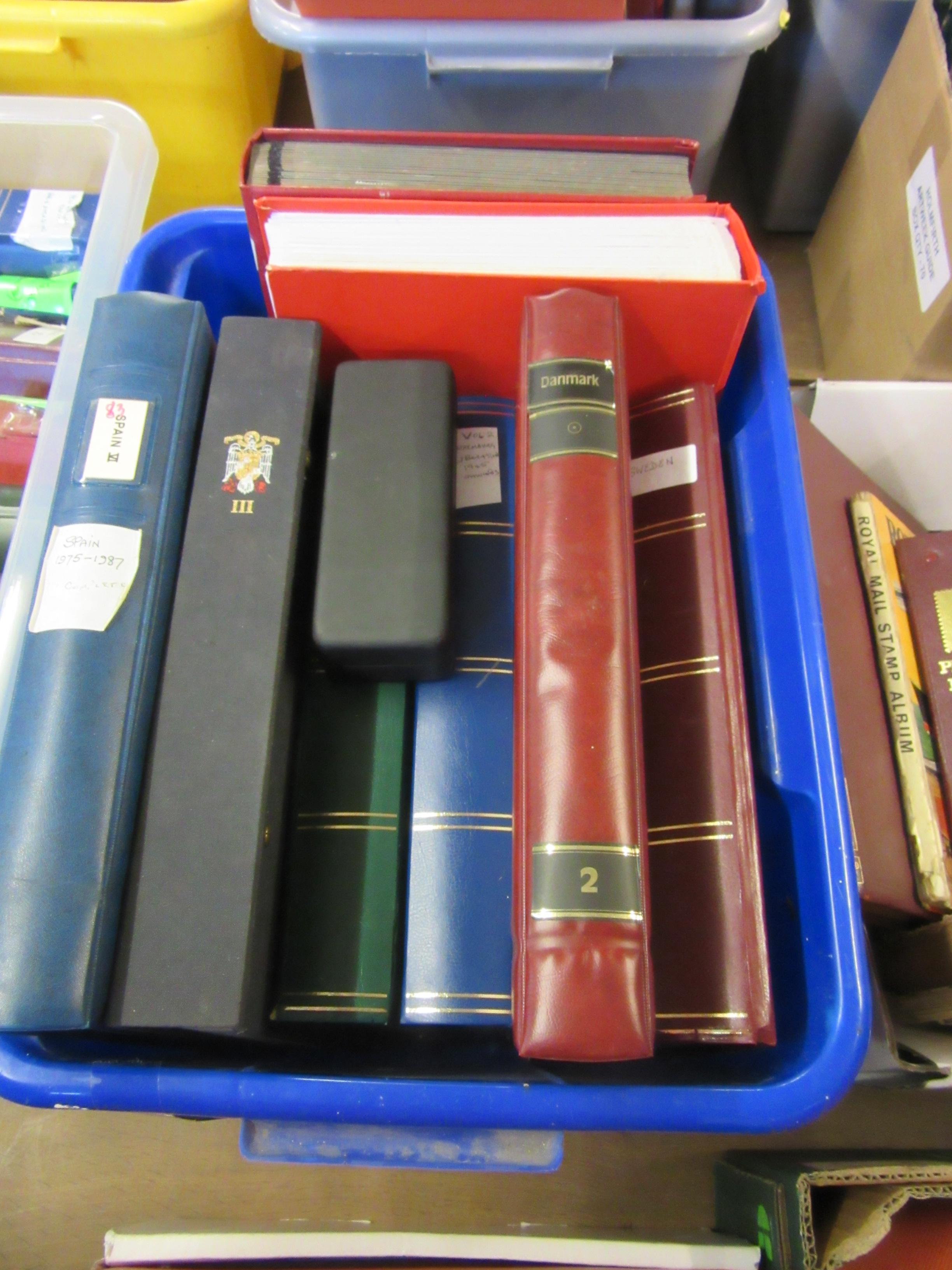 EIGHT ALBUMS OF EUROPEAN STAMPS INCLUDING BELGIAN AND SWEDISH Image