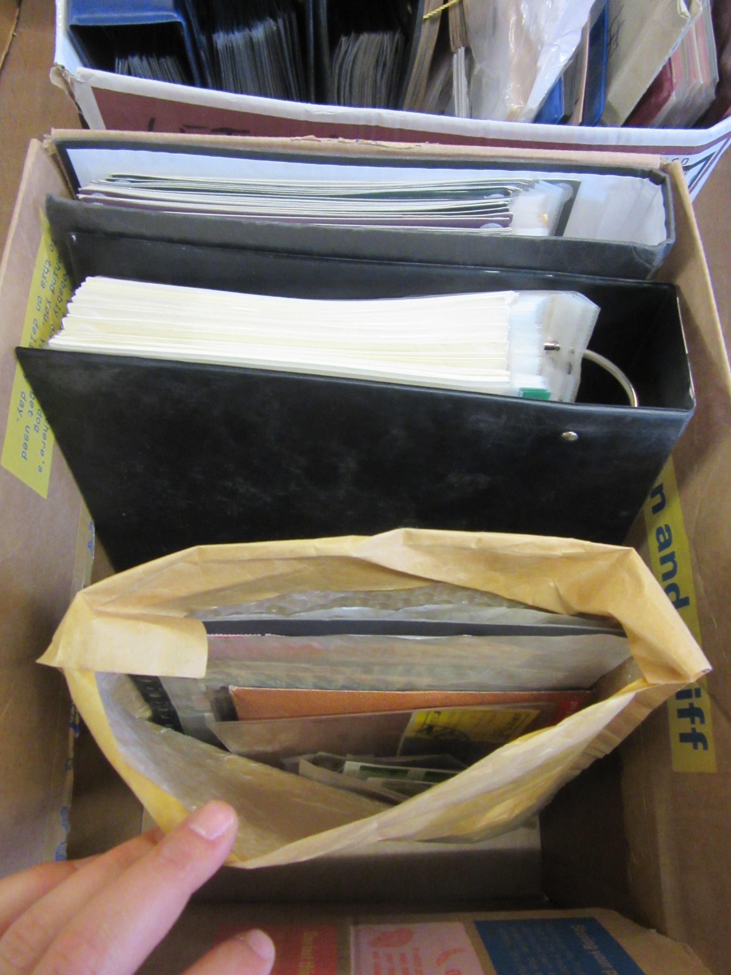 TWO PHOTO ALBUMS AND A QUANTITY OF STAMPS Image