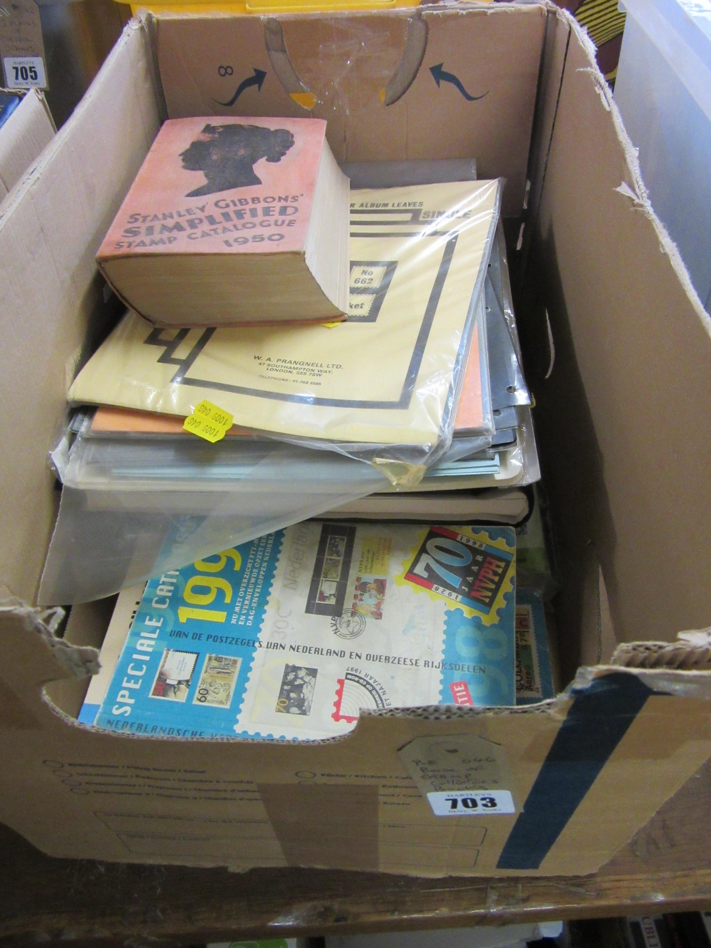 BOX OF STAMP COLLECTORS BOOKS Image
