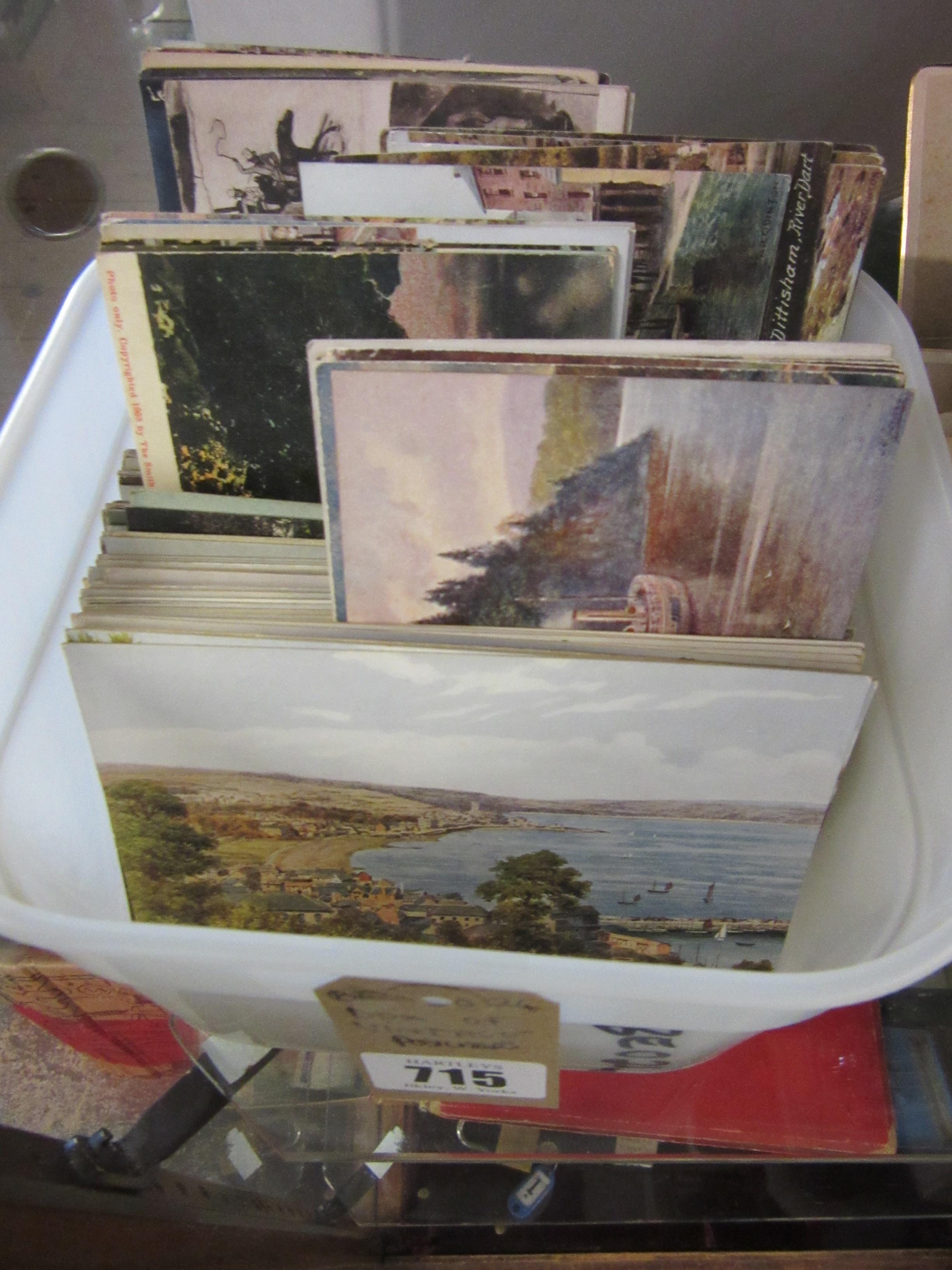BOX OF VINTAGE POSTCARDS Image
