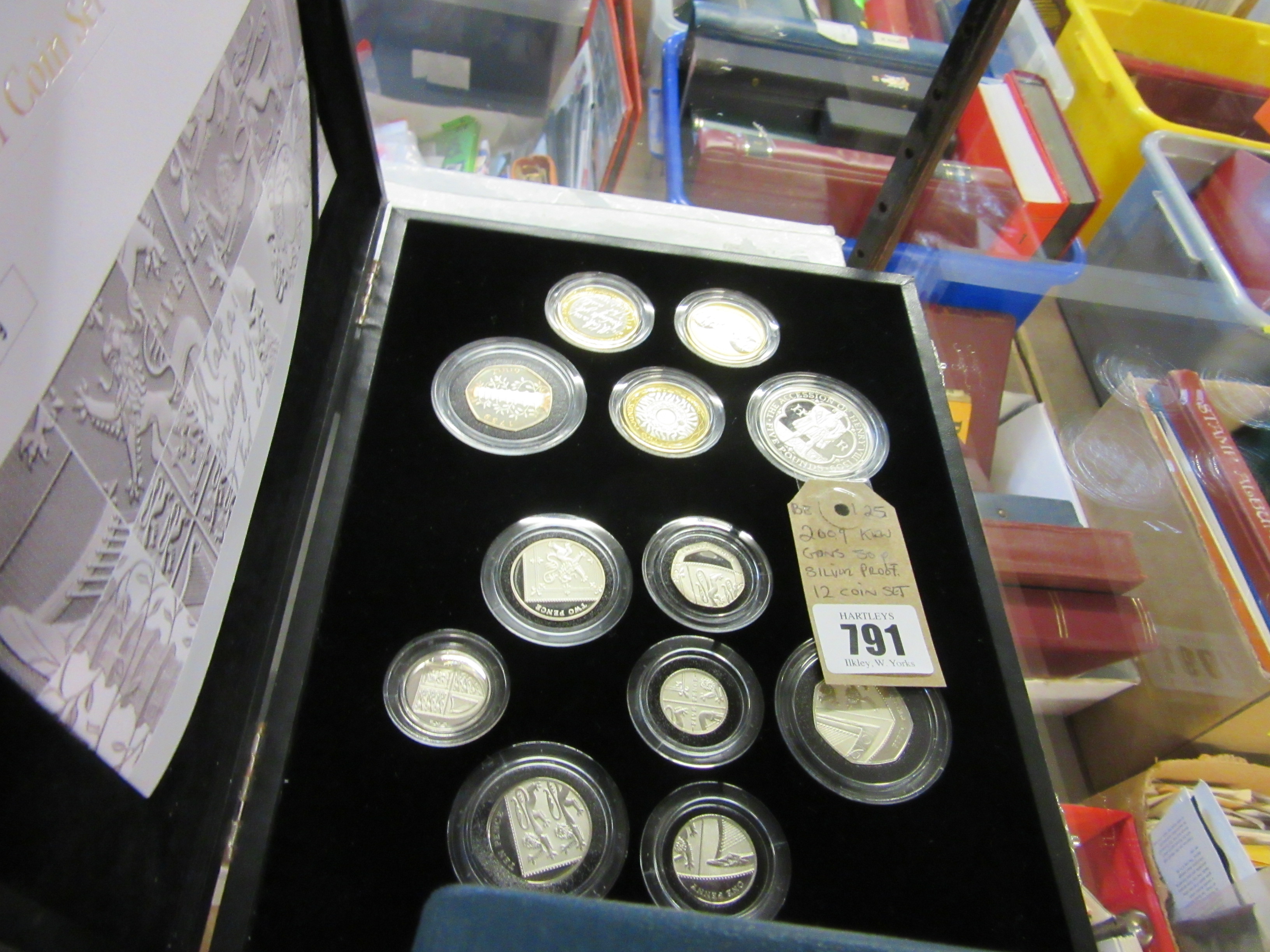 2009 KEW GARDENS FIFTY PENCE SILVER PROOF TWELVE COIN SET Image