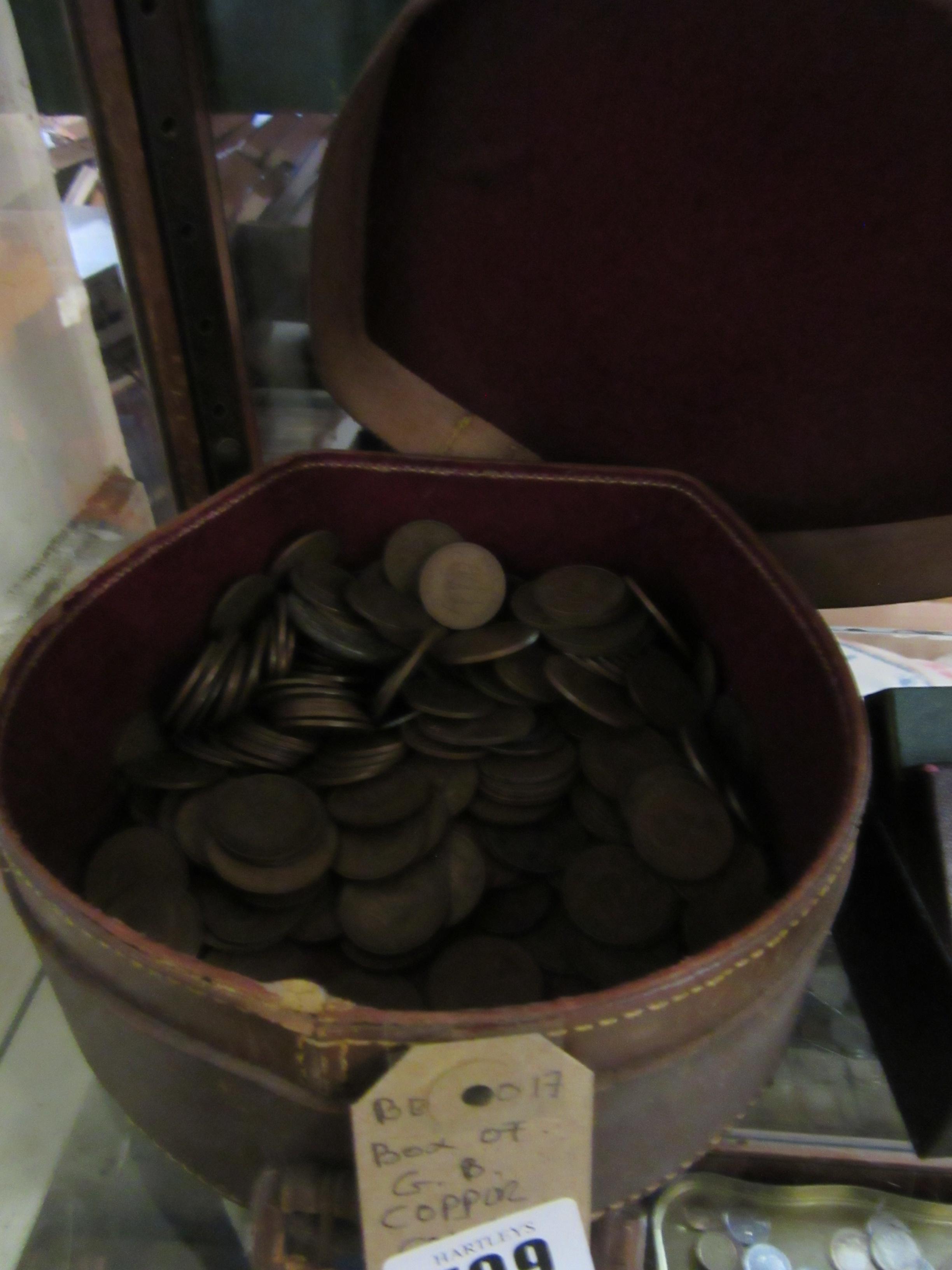 BOX OF GB COPPER COINS Image
