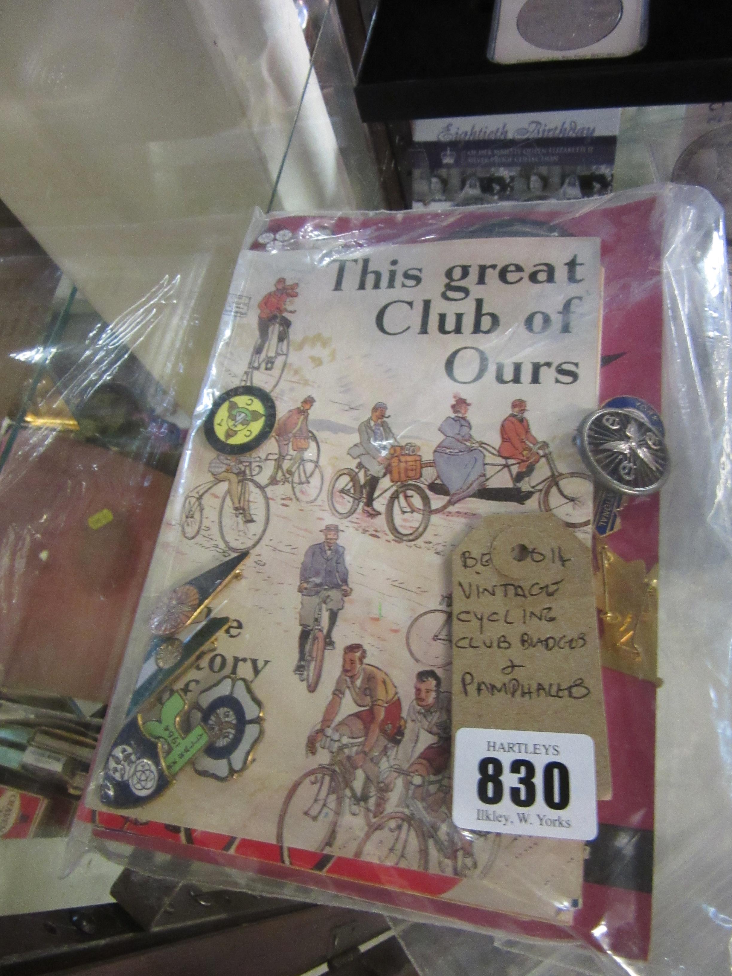 VINTAGE CYCLING CLUB BADGES AND PAMPHLETS Image