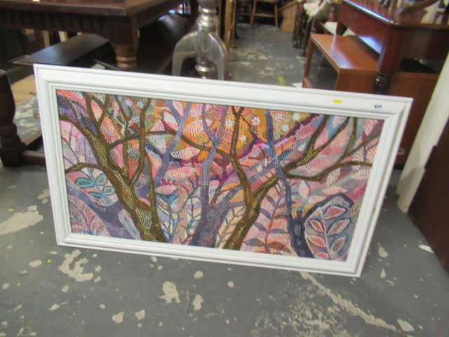 ABSTRACT FOREST PICTURE SIGNED T MOORE Image