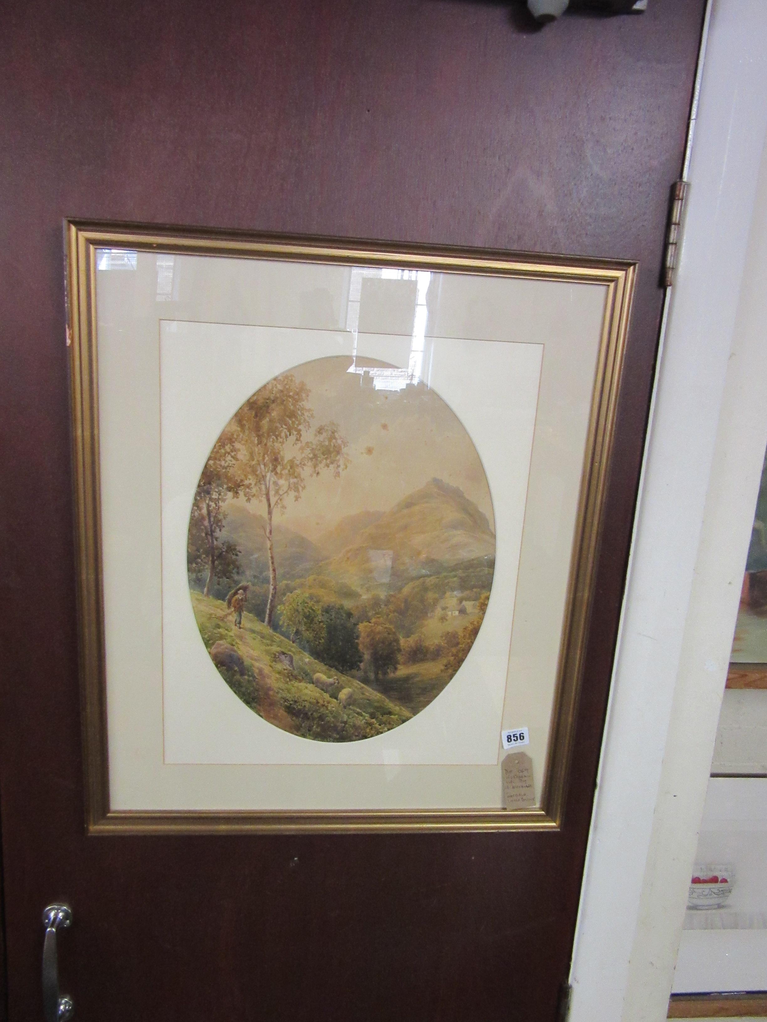 VICTORIAN WATERCOLOUR BY G ALEXANDER - EASEDALE LAKE DISTRICT Image