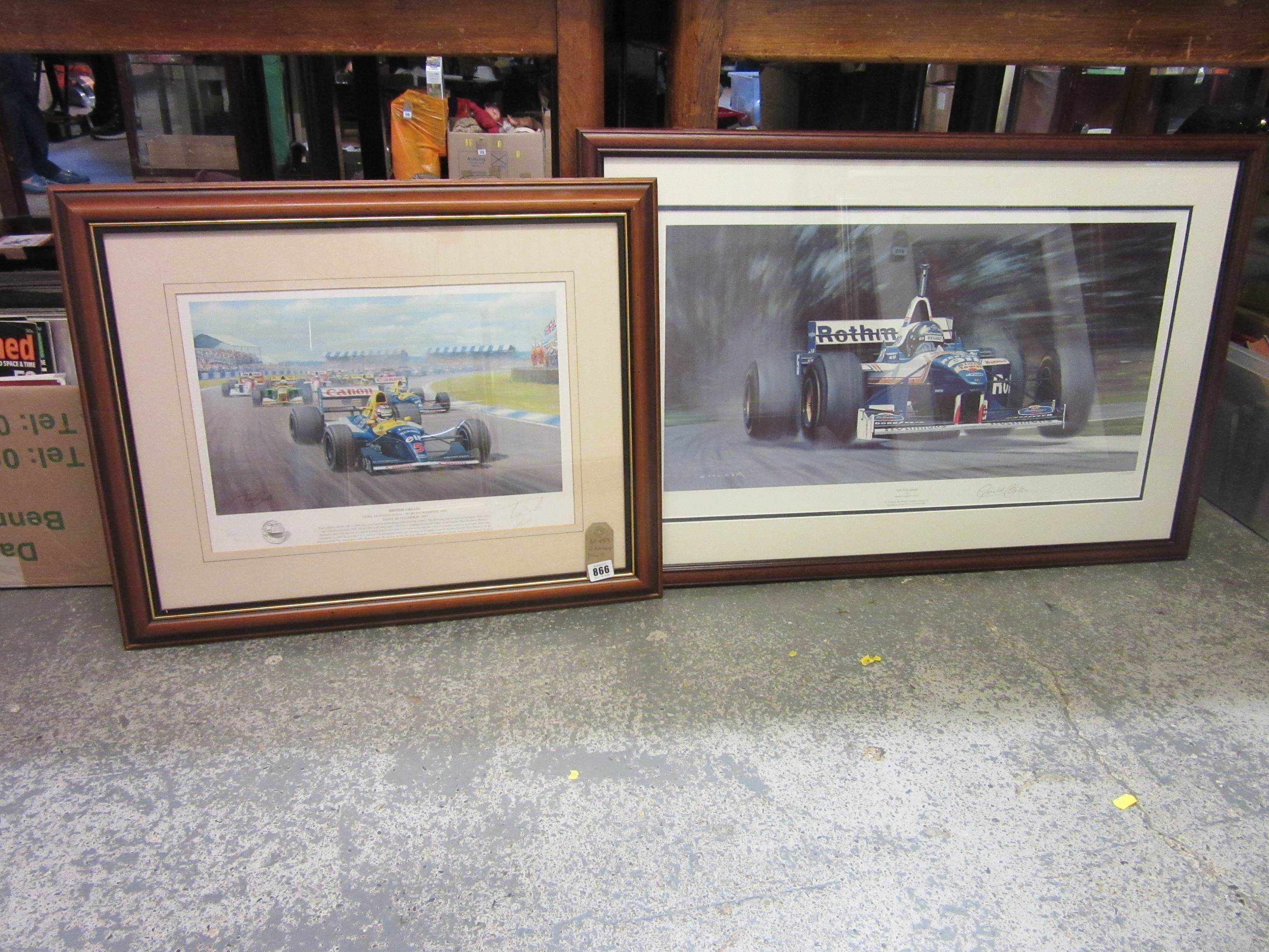 TWO RACING PRINTS Image