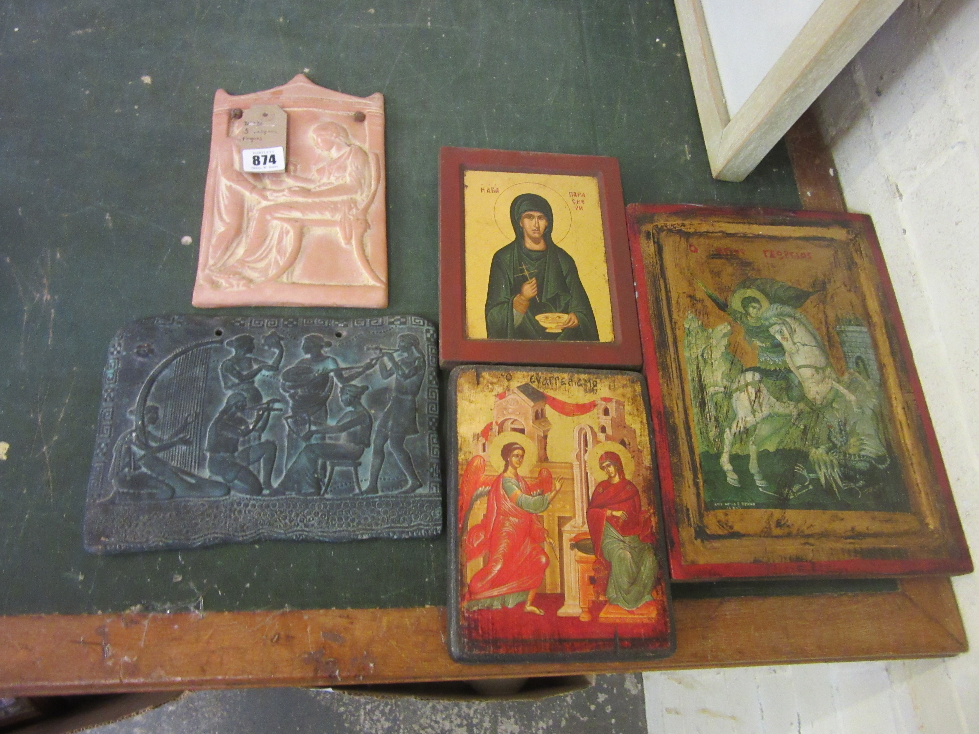 FIVE RELIGIOUS PLAQUES Image