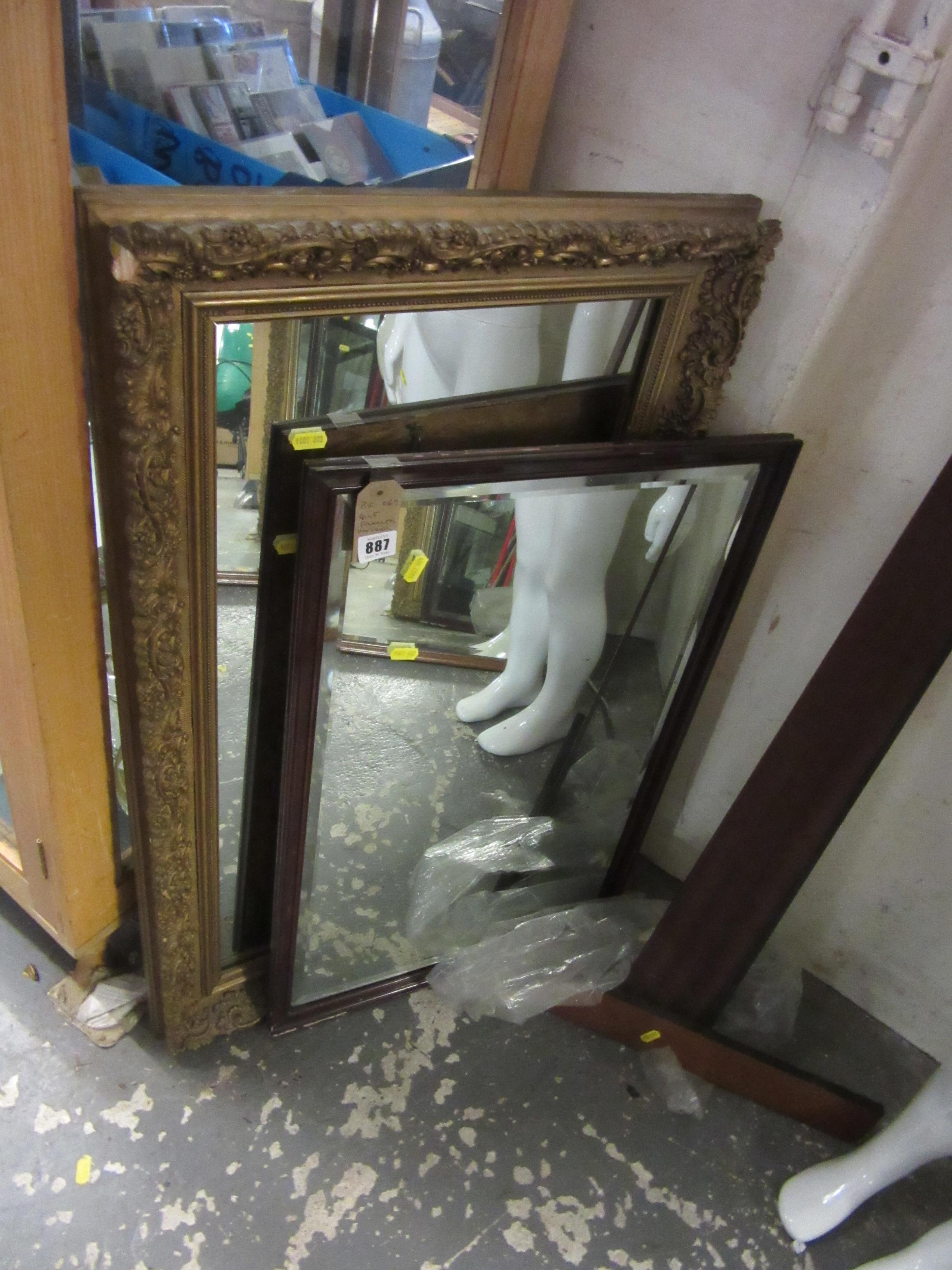 GILT FRAMED MIRROR AND ANOTHER Image