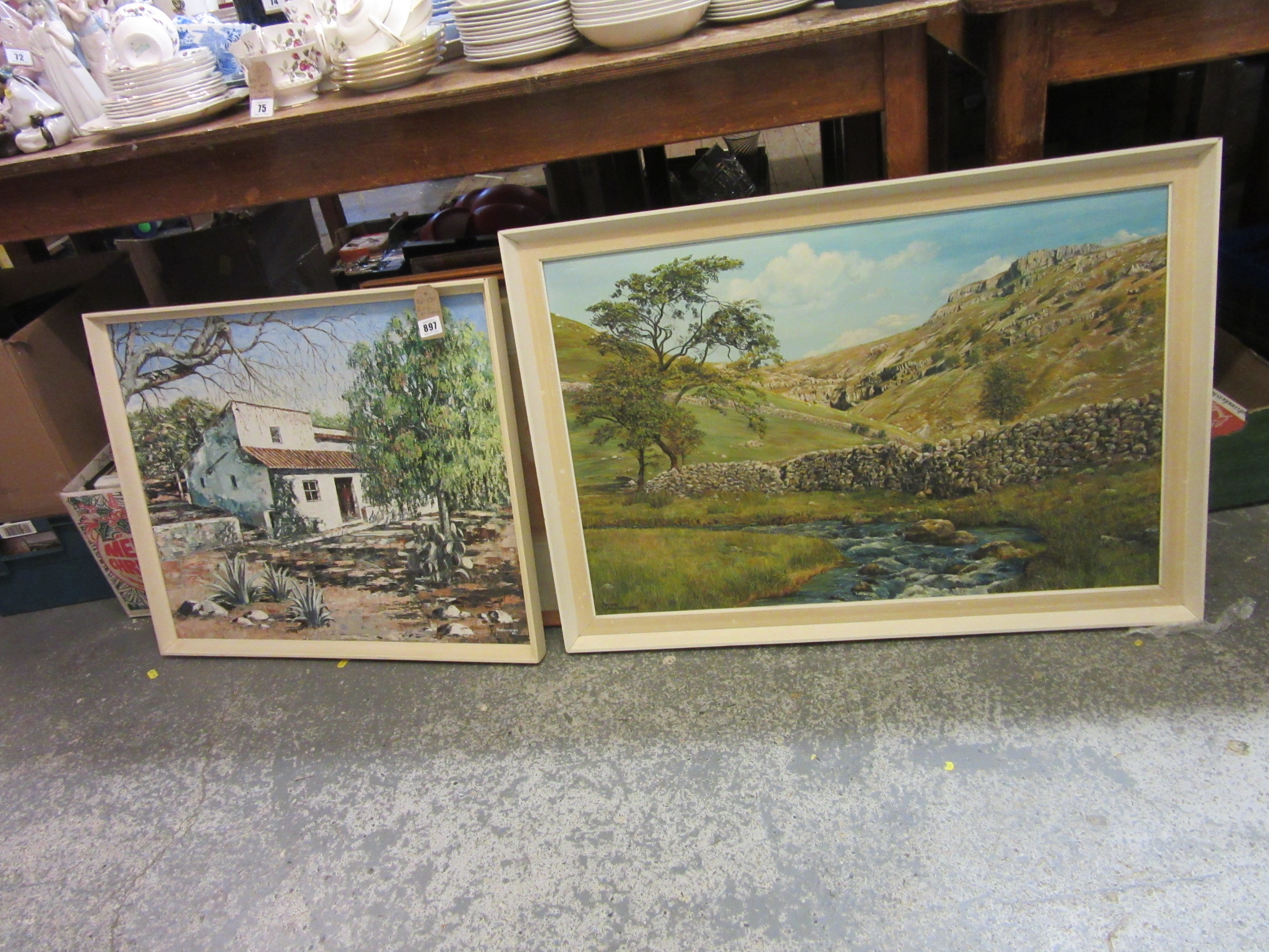 OIL ON BOARD OF GORDALE SCAR BY MARGARET REDFERN SMITH AND ANOTHER OIL Image